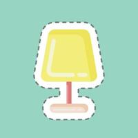 Sticker line cut Table Lamp. suitable for House symbol. simple design editable. design template vector. simple illustration vector