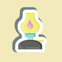 Sticker Kerosene Lamp. suitable for House symbol. simple design editable. design template vector. simple illustration vector