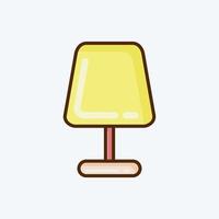 Icon Table Lamp. suitable for House symbol. flat style. simple design editable. design template vector. simple illustration vector