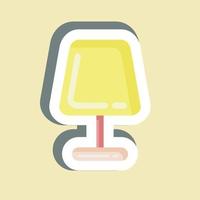 Sticker Table Lamp. suitable for House symbol. simple design editable. design template vector. simple illustration vector