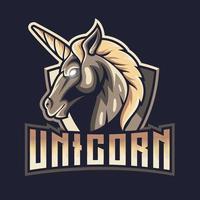 mejor diseño de logotipo de mascota de unicornio buen uso para la insignia del emblema de identidad del símbolo y más. vector