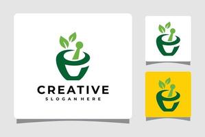 Herbal Medicine Pharmacy Logo Template Design Inspiration vector