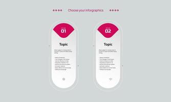 Five Infographic design with icons. five options or five steps. process diagram, flow chart, info graph, Infographics for business concept, presentations banner, workflow layout vector