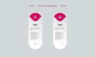 cinco diseño infográfico con iconos. cinco opciones o cinco pasos. diagrama de proceso, diagrama de flujo, gráfico de información, infografía para concepto de negocio, banner de presentaciones, diseño de flujo de trabajo vector