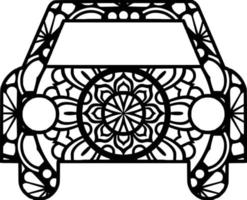 Car Mandala Pattern Print vector