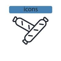 Deli iconos símbolo elementos vectoriales para infografía web vector