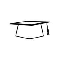 Cap about the end of the university and school. Higher education. Icon and isolated. Vector stock illustration