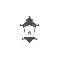 Lantern logo icon design vector