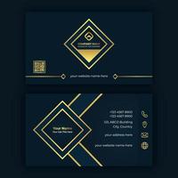 Modern Clean Luxury Business Card Template vector