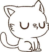 Cat Charcoal Drawing vector