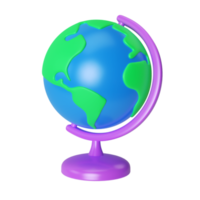 wereldbol 3d illustratie pictogram png