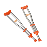 Crutches 3D Illustration Icon png