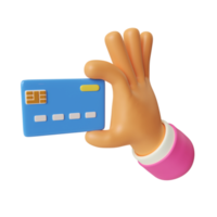 illustrazione di rendering 3d della carta di credito png