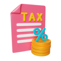 icona illustrazione 3d fiscale