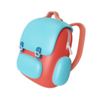 Schultasche 3D-Darstellung png