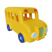 icona dell'illustrazione 3d dello scuolabus png