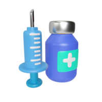 vaccin 3d illustratie pictogram png