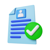 Applicant Document 3D Icon png