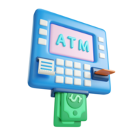 ilustração 3d atm png