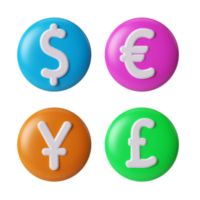 Currency 3D Illustration png