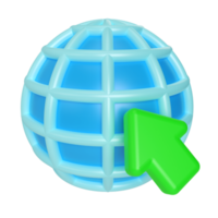 este es un icono del navegador que representa una ilustración 3d, un archivo psd de alta resolución, aislado en un fondo transparente png