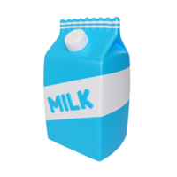 Milk Packaged 3D Illustration Icon png