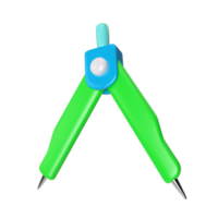 icono de ilustración 3d de brújula de redacción png