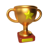 Trophy 3D Illustration Icon png