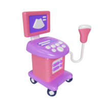 icono de ilustración 3d de ultrasonografía png