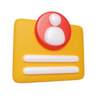Profile 3D Render Icon png