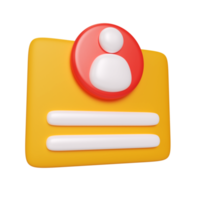 icono de renderizado 3d de perfil png