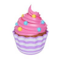 cupcake 3d illustration ikon png