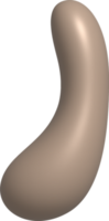 elemento de formas orgânicas 3D png