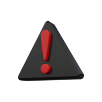 3d triangle warning sign png