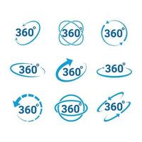 Set of 360 Degree Technology Logos vector