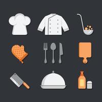 Set of Chef Element Icons vector