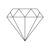 diamond basic shape with minimalist pattern in it. geometric element for modern and trendy design decoration. new graphic shape for futuristic concept promotion and business. png