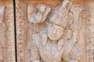 Thai style wood carving photo