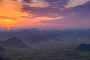Yellow rapeseed flower field in Luoping, China photo