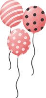 bando de festa de balões rosa de halloween em aquarela png
