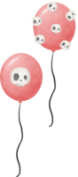 bouquet de fête de ballons roses halloween aquarelle png