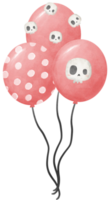 mazzo di festa di palloncini rosa di halloween dell'acquerello png