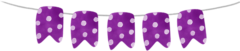 Violet Halloween flag banner garland watercolor png