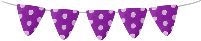 Violet Halloween flag banner garland watercolor png