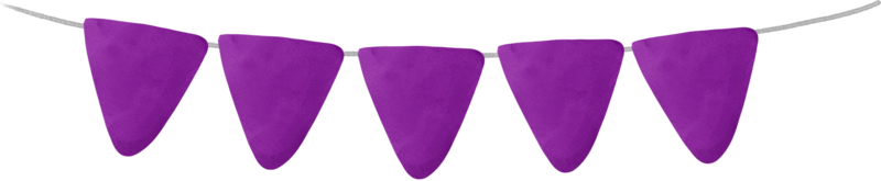 violet halloween drapeau bannière guirlande aquarelle png