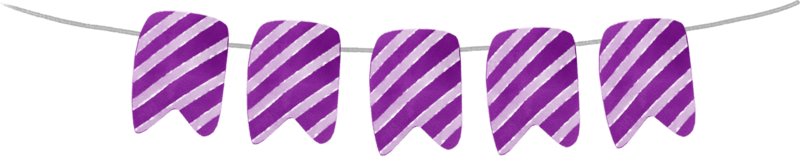 violet halloween drapeau bannière guirlande aquarelle png