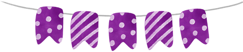 violett halloween flagga banner krans akvarell png