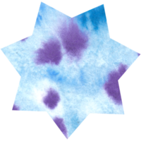 étoile aquarelle bleue. élément céleste, espace, ciel png