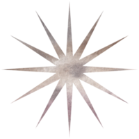 Beautiful watercolor boho star png