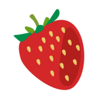 bright red strawberry fruit PNG file